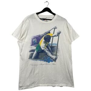 Vintage Rowing Nautical Sports Graphic T-Shirt Large
